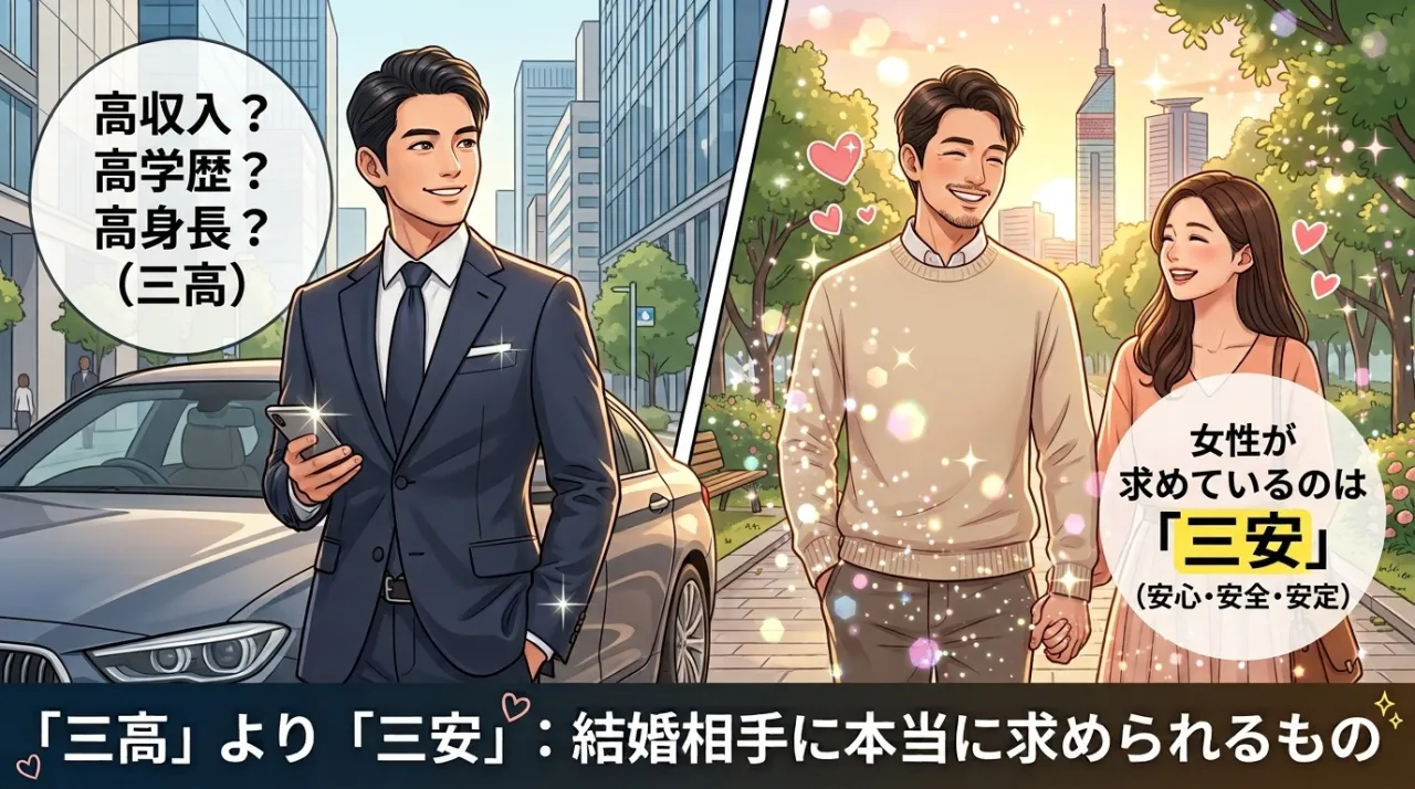 三高より三安な男性へ